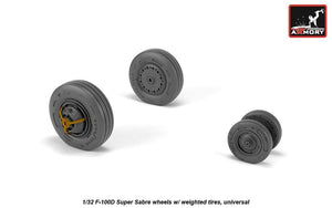 Armory Models AW32303 F-100D Super Sabre wheels w/ weighted tires 1/32 – zdjęcie 3