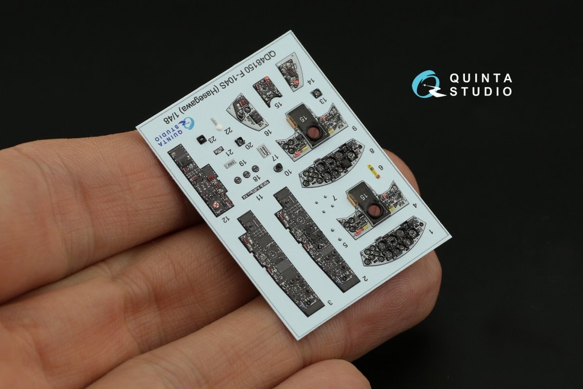 Quinta Studio QD48150 F-104S 3D-Printed &amp;amp; colored Interior on decal paper (Hasegawa) 1/48 – image 9