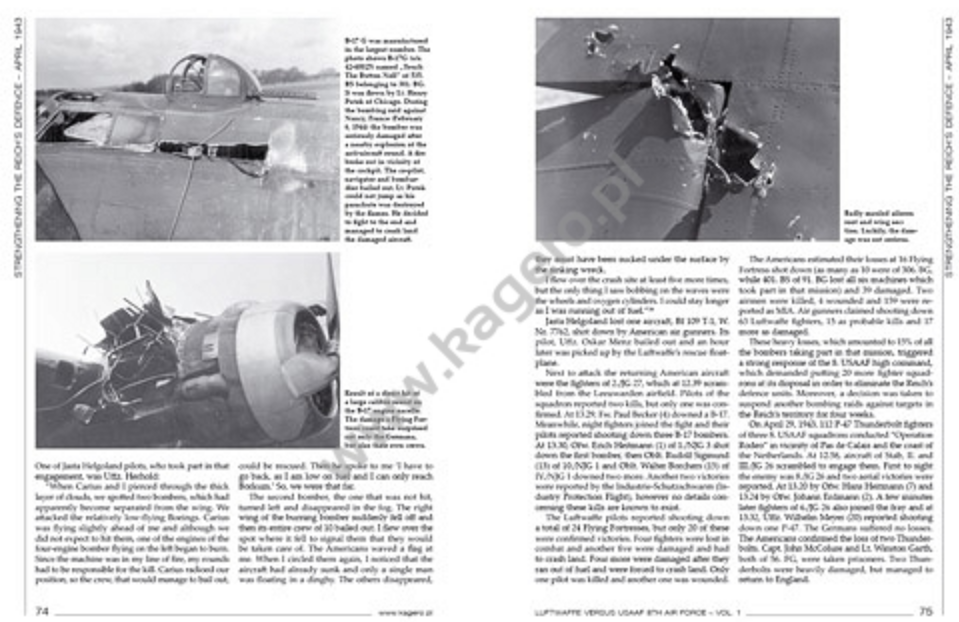 Kagero 12019 Luftwaffe versus USAAF 8th Air Force vol. I EN – zdjęcie 5