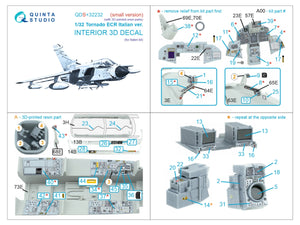 Quinta Studio QD+32232 Tornado ECR Italian 3D-Printed &amp;amp; colored Interior on decal paper (Italeri) (with 3D-printed resin parts) 1/32 – image 3