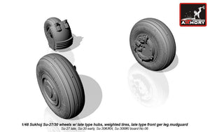 Armory Models AW48021 Sukhoj Su-27 / Su-30 Flanker wheels 1/48 – zdjęcie 3