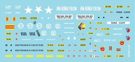 Star Decals 72-A1044 Vietnam 3. CMP C15TA, V-100 Commando, M151 Mutt, M35A1 Truck, M8 Greyhound, Panhard AML 178 1/72 – zdjęcie 3
