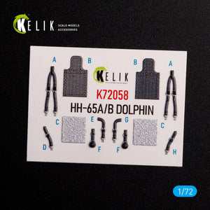 KELIK K72058 HH-65A/B Dolphin interior 3D decals for Dream Model kit 1/72 – zdjęcie 2