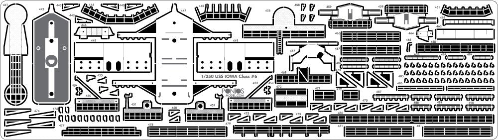 Pontos 35011F1 USS BB-63 Missouri BATTLESHIP Detail Up Set 1/350 – zdjęcie 6