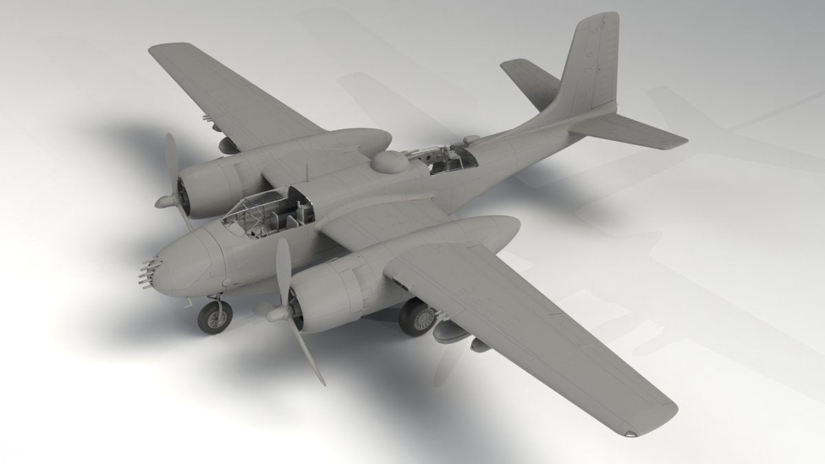 ICM 48285 A-26В Invader Pacific War Theater, WWII American Bomber 1/48 – zdjęcie 6