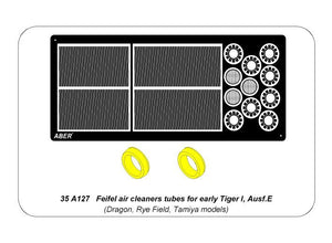 Aber 35A127 Feifel air cleaners tubes for early Tiger I, Ausf.E (Sd.Kfz.181) 1/35 – zdjęcie 13