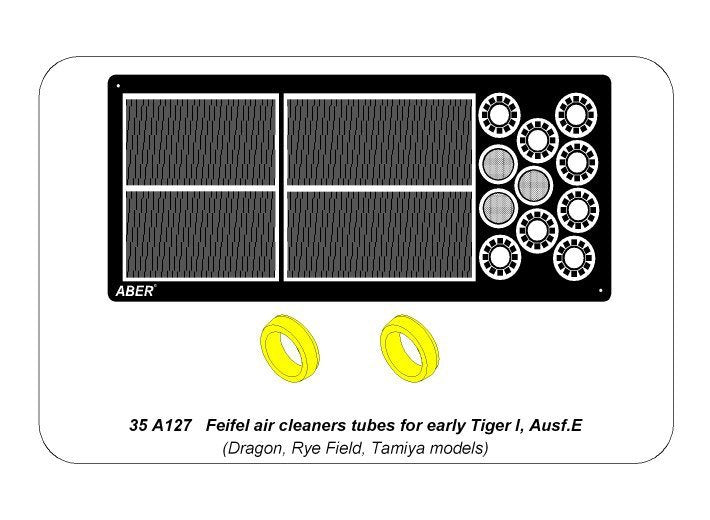Aber 35A127 Feifel air cleaners tubes for early Tiger I, Ausf.E (Sd.Kfz.181) 1/35 – zdjęcie 13