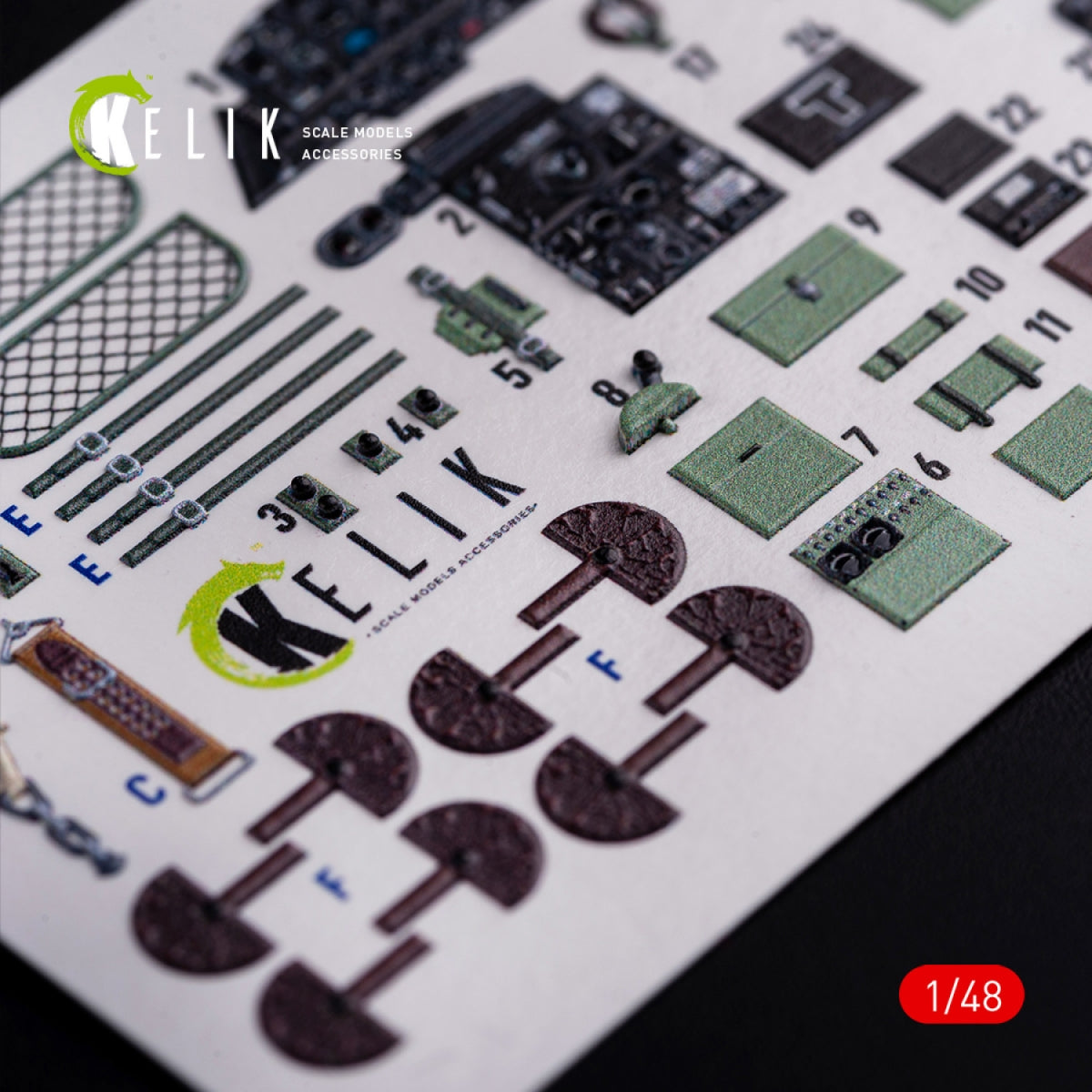 KELIK K48077 Ki-51 Sonia interior 3D decals for WingsyKits kit 1/48 – zdjęcie 6