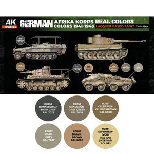 AK Interactive RCS124 German Afrika Korps Colors 1941-1943 6x17ml – zdjęcie 2