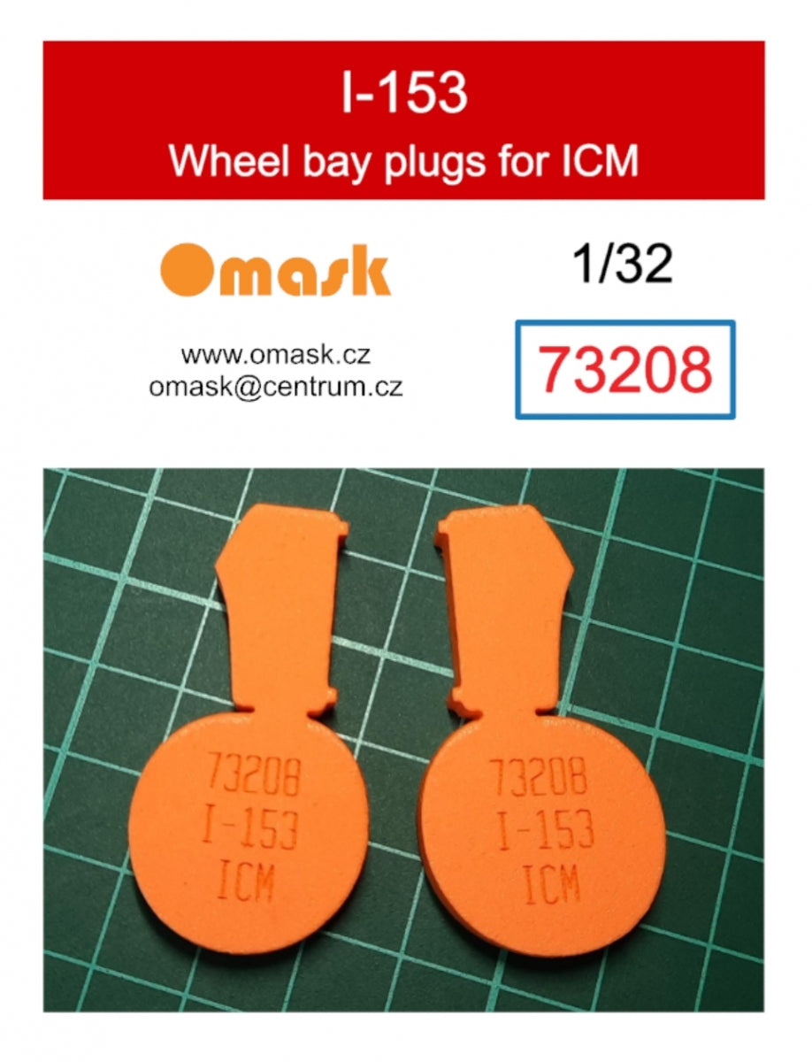 Omask 73208 I-153 wheel bay plugs (for ICM) 1/32