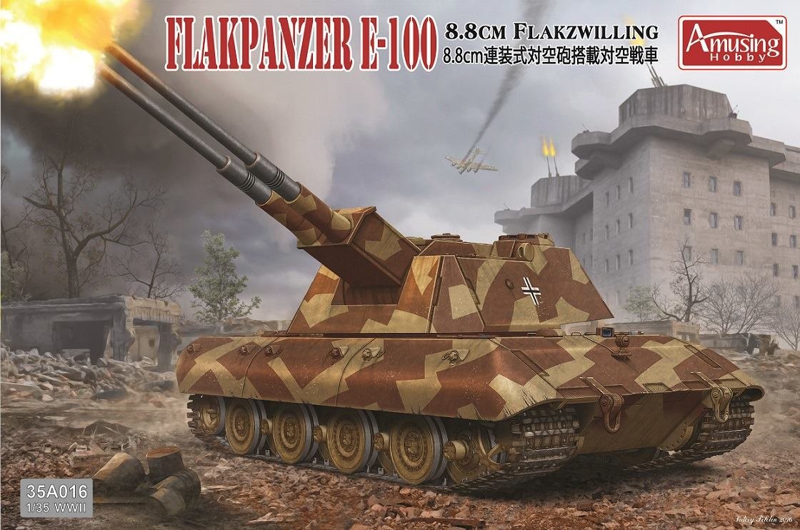 Amusing Hobby 35A016 Flakpanzer E-100 8.8cm Flakzwilling 1/35