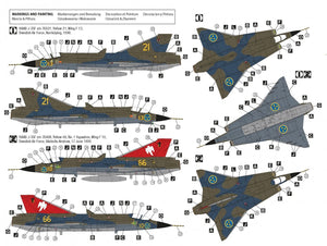 Hobby 2000 72055 Saab J-35F Draken ( HASEGAWA + CARTOGRAF + MASKI ) 1/72 – zdjęcie 2