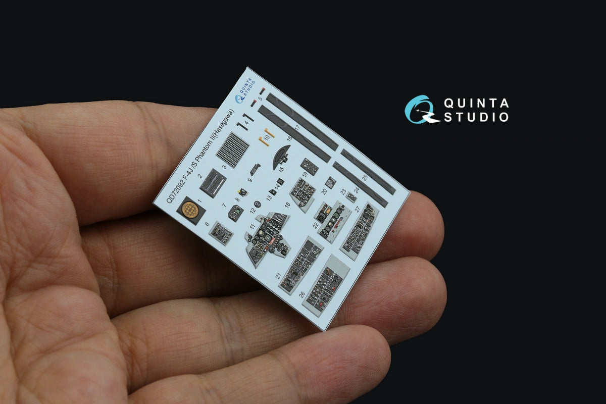 Quinta Studio QD72092 F-4J/S 3D-Printed &amp;amp; coloured Interior on decal paper (Hasegawa) 1/72 – zdjęcie 3