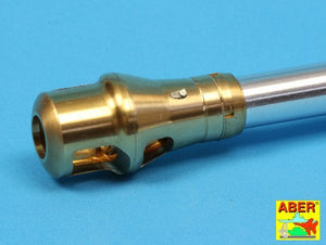 Aber 16L-09 Późny hamulec wylotowy do Lufy używanej we późnej wersji czołgu Tiger I, King Tiger (wieża Henschel) / Late muzzle brake used on German 8,8cm barrel Tiger I- late and Tiger II (Henschel turret) 1/16 – zdjęcie 8