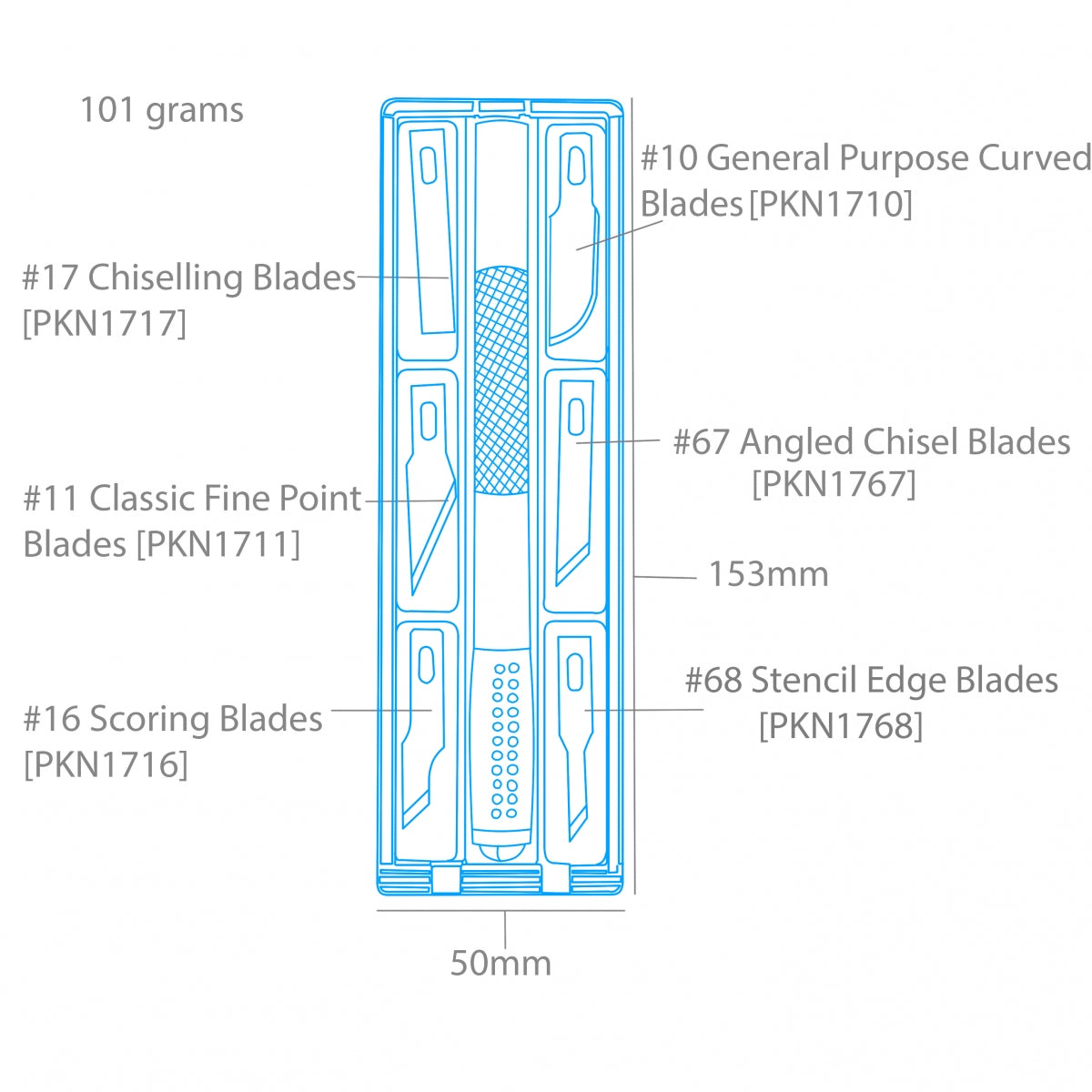 Modelcraft PKN4301-S Soft Grip Craft Knife #1 Set (125mm) – image 2