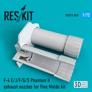 RESKIT RSU72-0049 F-4 (E,J,F,G,S) "Phantom II" exhaust nozzles for FineMolds kit 1/72