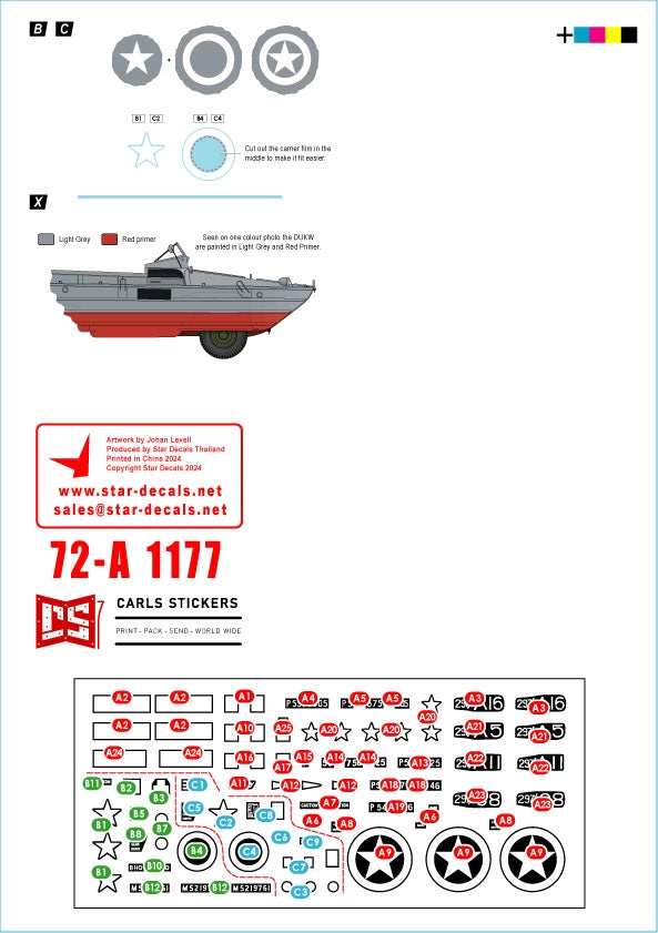 Star Decals 72-A1177 D-Day DUKW + SEEP. British Amphibians #2. 297 Coy (GT) RASC and Beach Group. 1/72 – image 3