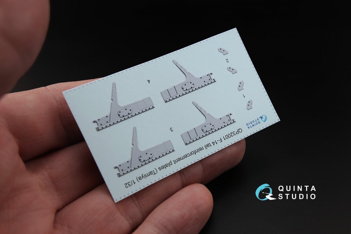 Quinta Studio QP32001 F-14 tail reinforcement plates (for Tamiya kit) 1/32 – zdjęcie 3