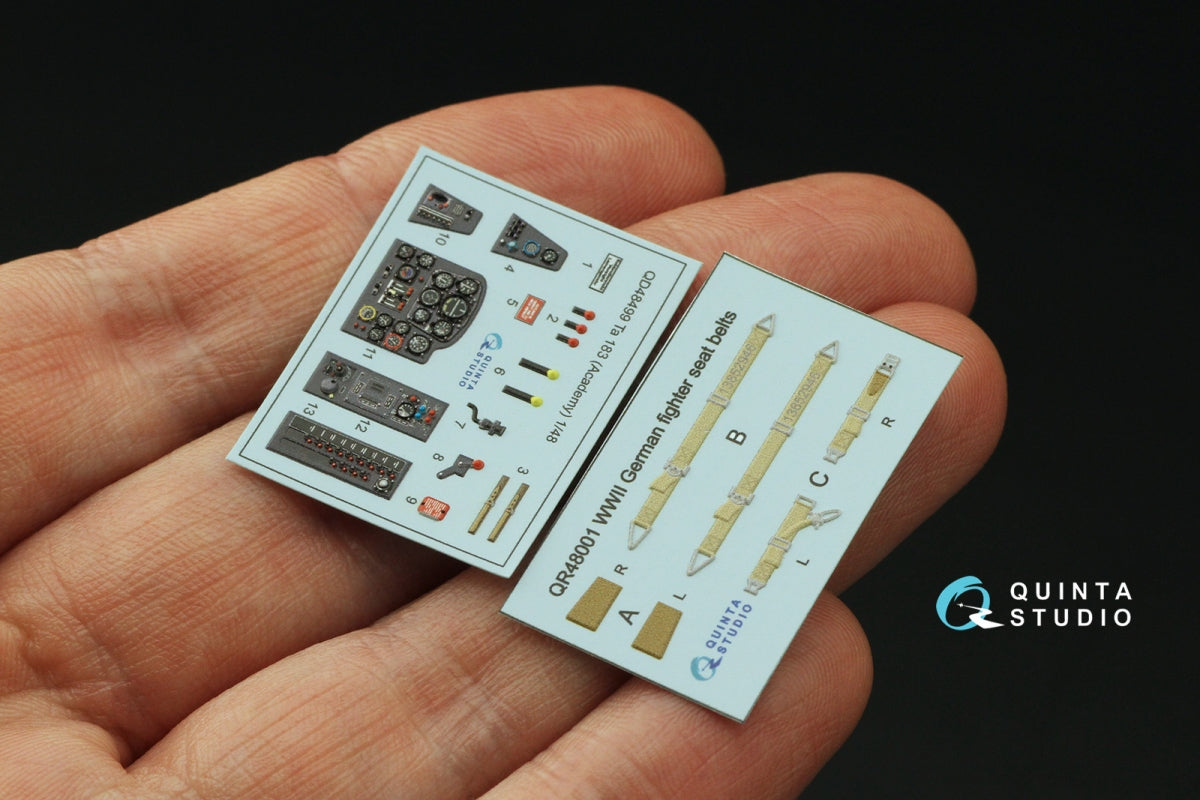 Quinta Studio QD48499 Ta 183 3D-Printed &amp;amp; coloured Interior on decal paper (Academy) 1/48 – zdjęcie 3