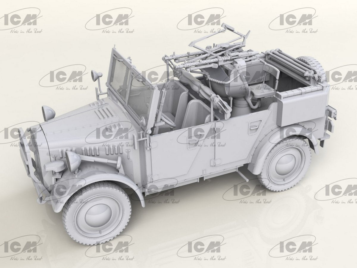 ICM 35584 le.gl.Einheits-Pkw Kfz.4 WWII German Light Anti-Aircraft Vehicle 1/35 – image 3