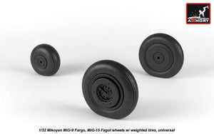 Armory Models AW32014 Mikoyan MiG-15bis Fagot (late) / MiG-17 Fresco wheels w/ weighted tires 1/32 – image 2