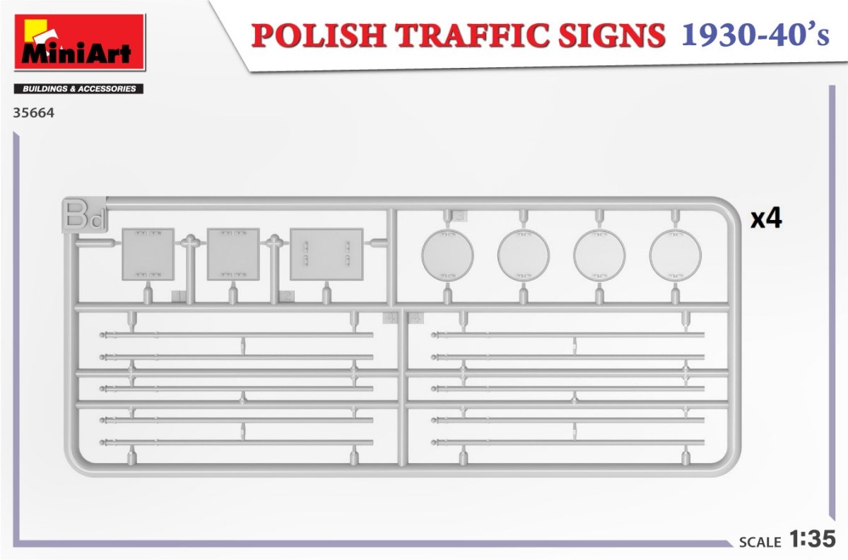 MiniArt 35664 POLISH TRAFFIC SIGNS 1930-40’s 1/35 – zdjęcie 4