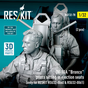 RESKIT RSF32-0078 OV-10A &amp;quot;Bronco&amp;quot; pilots sitting in ejection seats (2 pcs) (only for RESKIT RSU32-0060 &amp;amp; RSU32-0061) (3D Printed) 1/32 – zdjęcie 4
