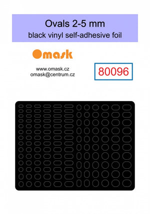 Omask X8001 Universal set 1 - black vinyl foil (80092, 80093, 80094, 80095, 80096) – image 6