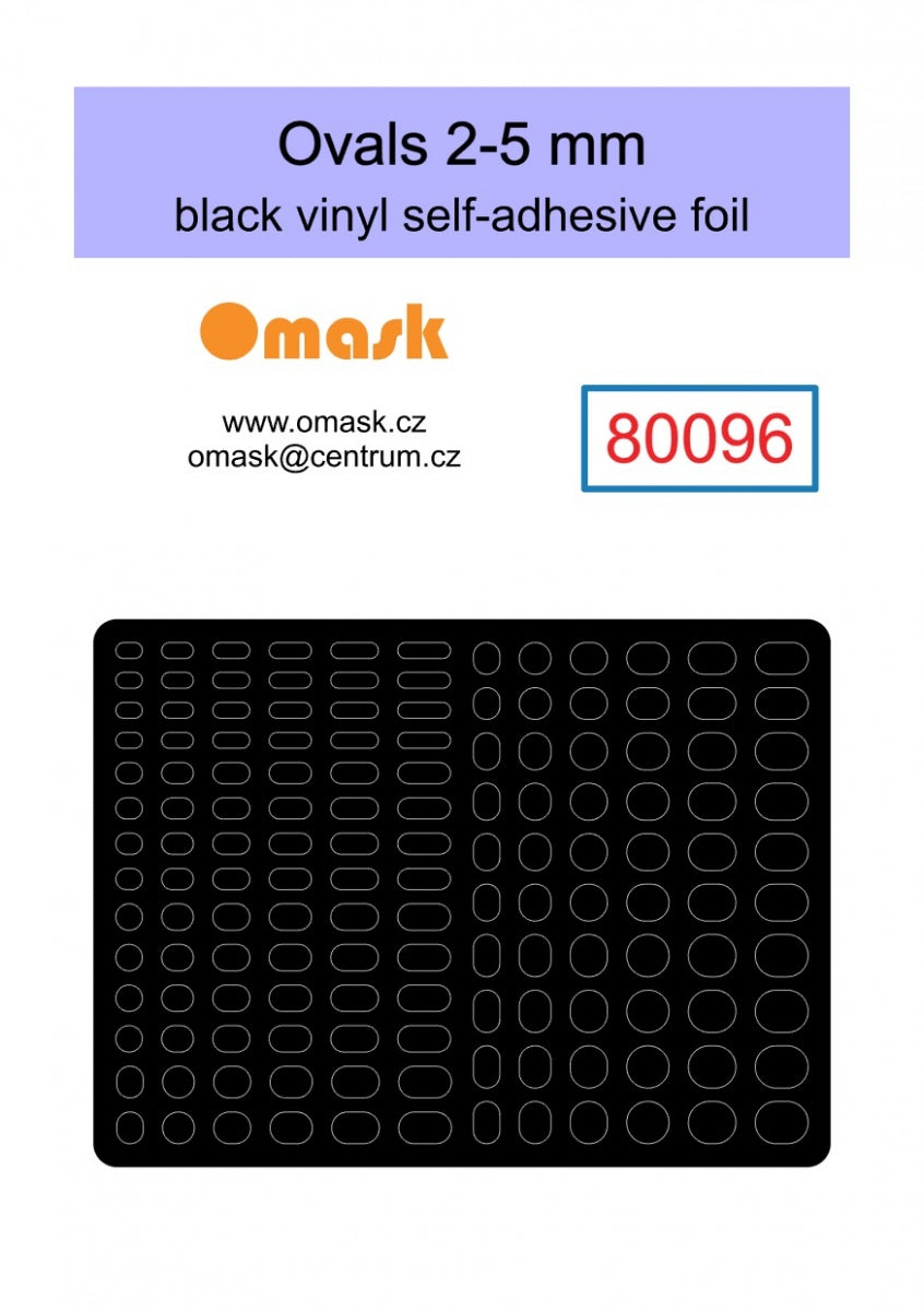 Omask X8001 Universal set 1 - black vinyl foil (80092, 80093, 80094, 80095, 80096) – image 6