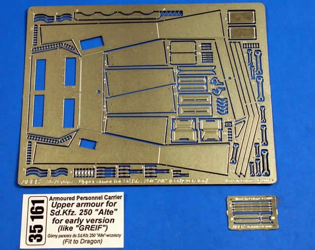 Aber 35161 Gorny pancerz do SD.Kfz.250 Alte wczesny (Greif) (DRA) 1/35