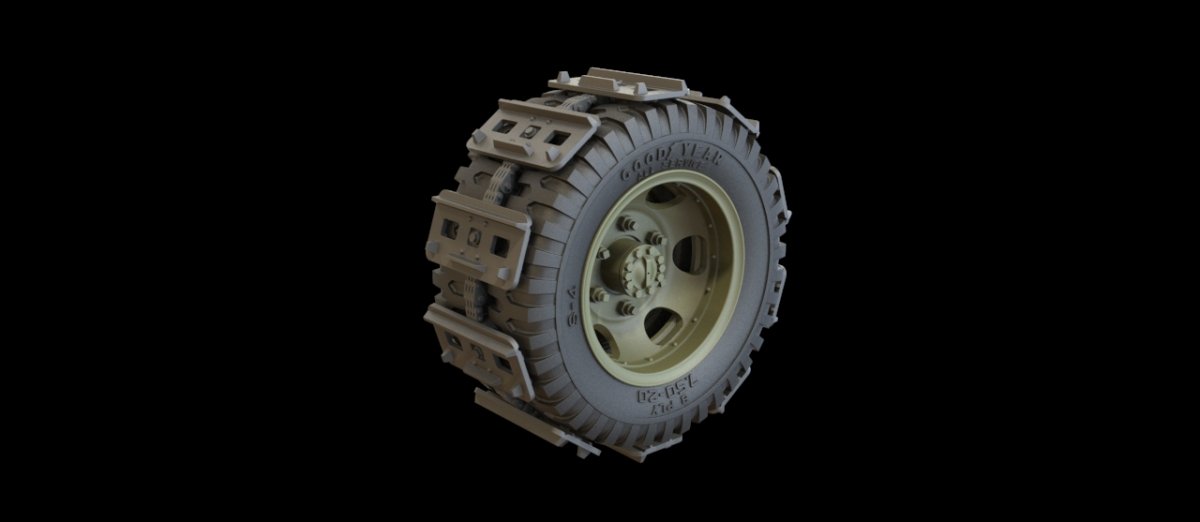 Panzer Art RE35-447 GMC wheels with mud tracks 1/35