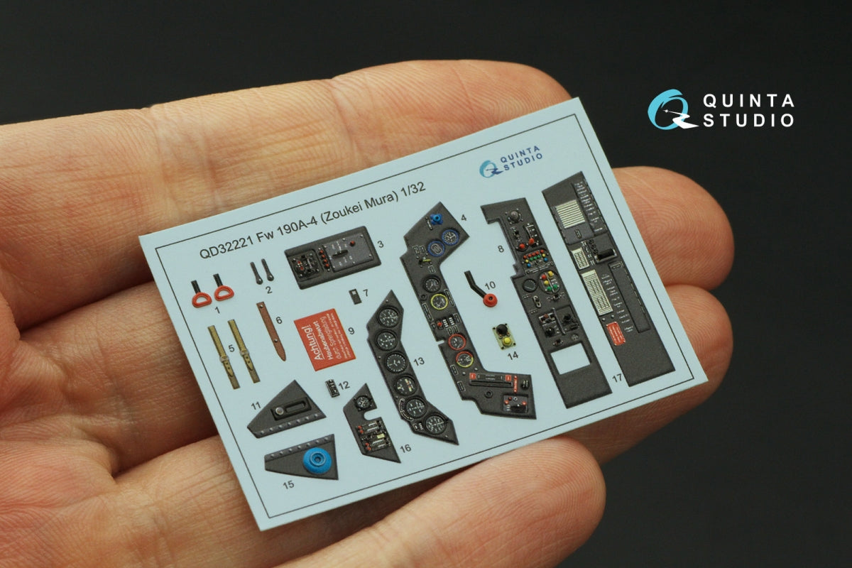 Quinta Studio QD32221 FW 190A-4 3D-Printed coloured Interior on decal paper (Zoukei Mura SWS) 1/32 – zdjęcie 4