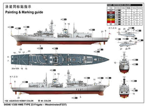Trumpeter 04546 HMS TYPE 23 Frigate Westminster F237 1/350 – zdjęcie 2
