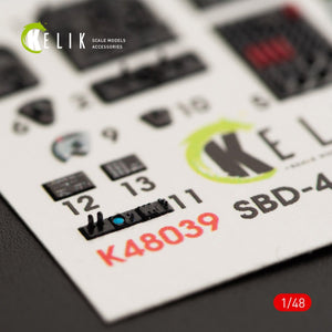KELIK K48039 SBD-4 &amp;quot;DAUNTLESS&amp;quot; INTERIOR 3D DECALS FOR HASEGAWA KIT 1/48 – image 3