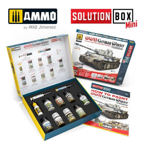 AMMO of Mig Jimenez 7901 Solution Box MINI - How to paint WWII German winter vehicles – zdjęcie 3
