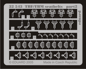 Eduard 32543 TBF/ TBM seatbelts 1/32 TRUMPETER