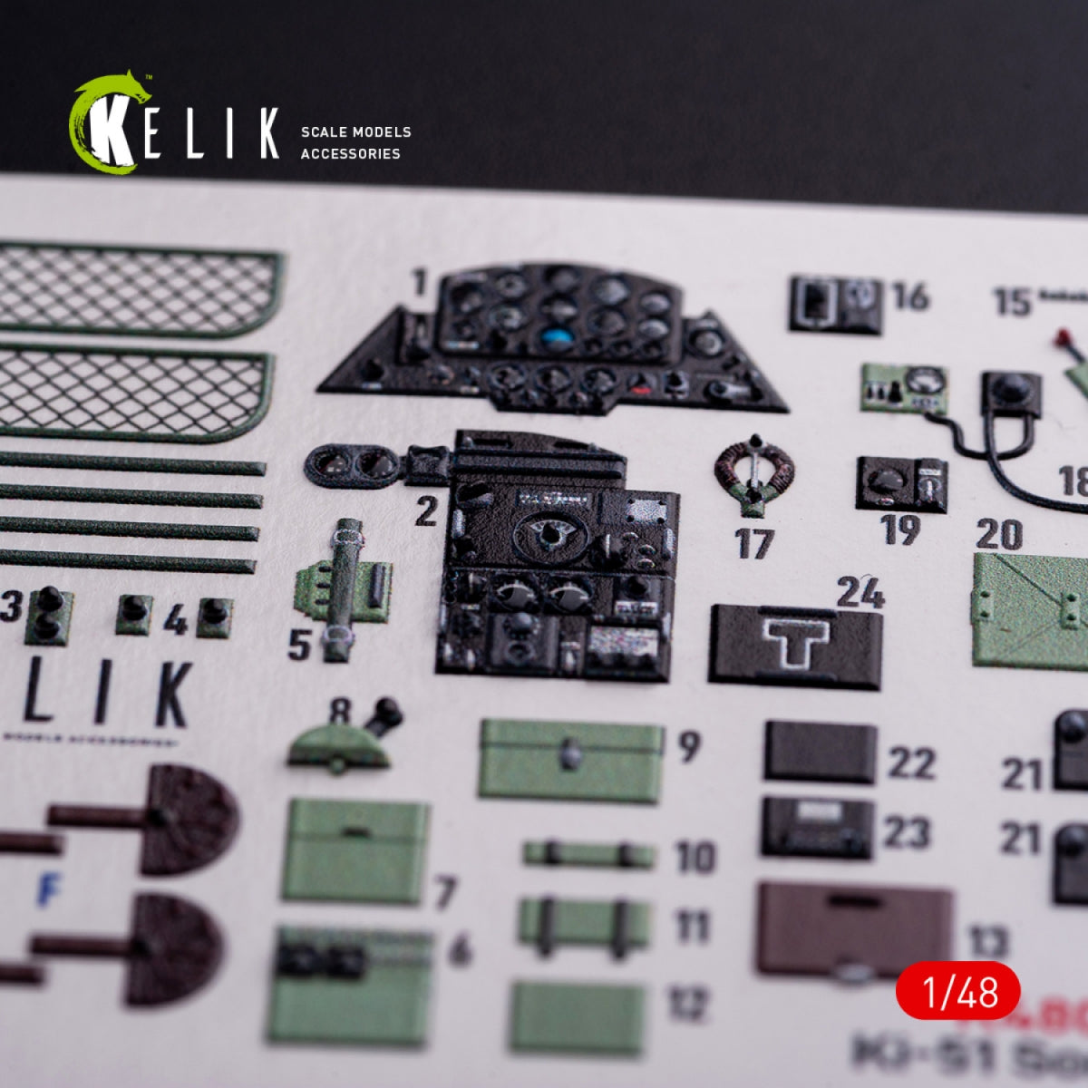 KELIK K48077 Ki-51 Sonia interior 3D decals for WingsyKits kit 1/48 – zdjęcie 3