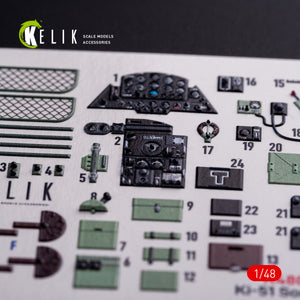 KELIK K48077 Ki-51 Sonia interior 3D decals for WingsyKits kit 1/48 – zdjęcie 3