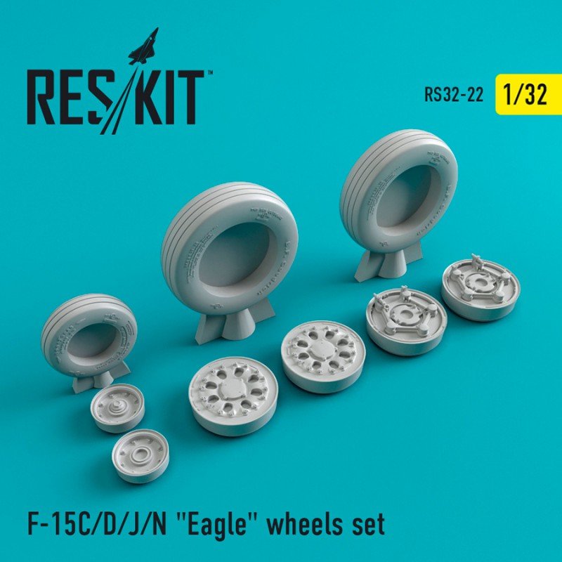 RESKIT RS32-0022 F-15 (C/D/J/N) "Eagle" resin wheels 1/32