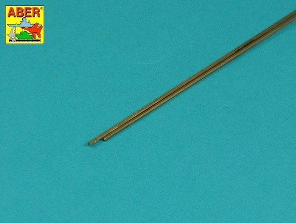 Aber HR-15 Sześciokątne pręty mosiężne 1,5mm długość 245mm / Brass hexagonal rods 1,5mm length 245mm x2 pcs.