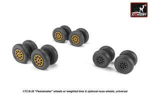 Armory Models AW72327 B-36 Peacemaker wheels w/ weighted tires, optional nose wheels 1/72 – image 2