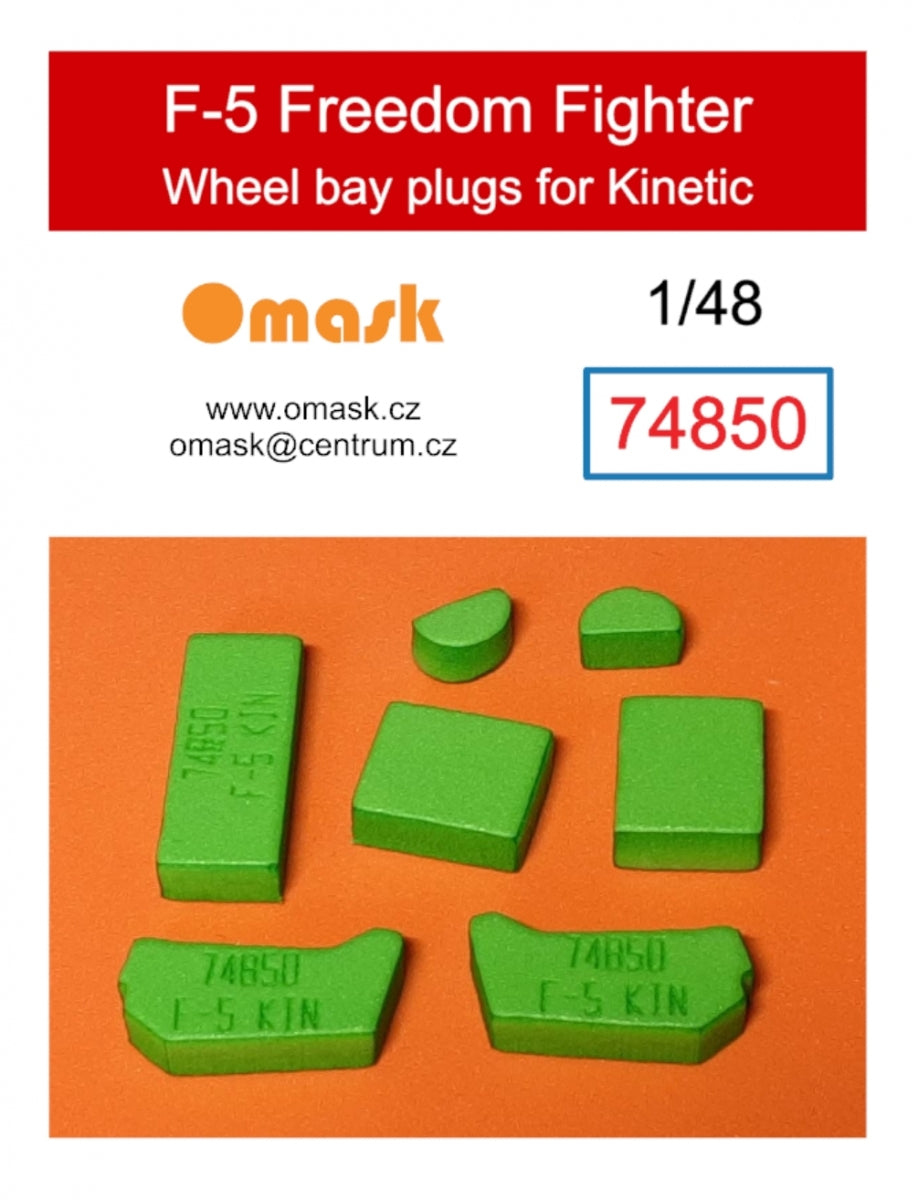 Omask 74850 F-5 Freedom Fighter wheel bay plugs (for Kinetic K48020, K48021, K48109, K48110, K48117, K48123, K48137 ) 1/48