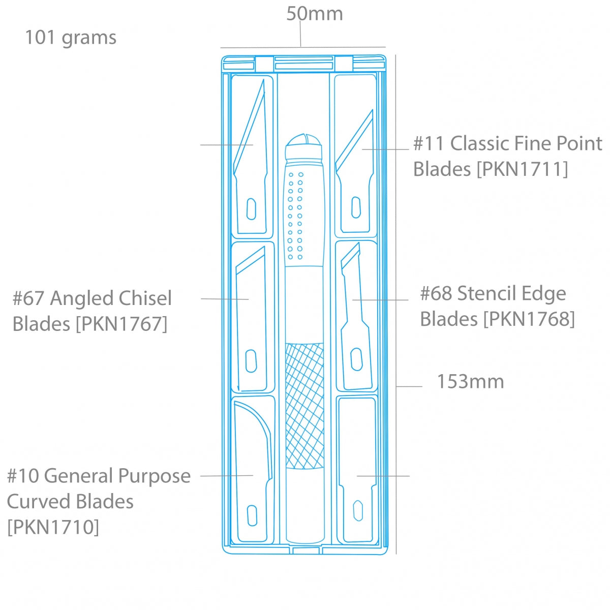 Modelcraft PKN4302-S Soft Grip Craft Knife #2 Set (125mm) – zdjęcie 3