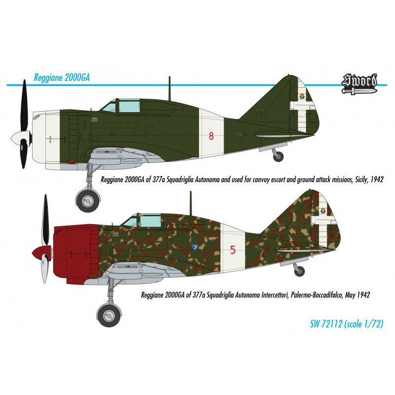 Sword 72112 Reggiane Re.2000GA Falco 1/72 – Bild 2