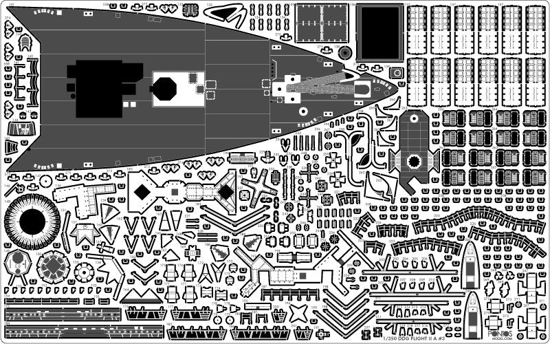 Pontos 35028F1 USS DDG-92 Momsen Flight IIa Detail Up Set 1/350 – immagine 23