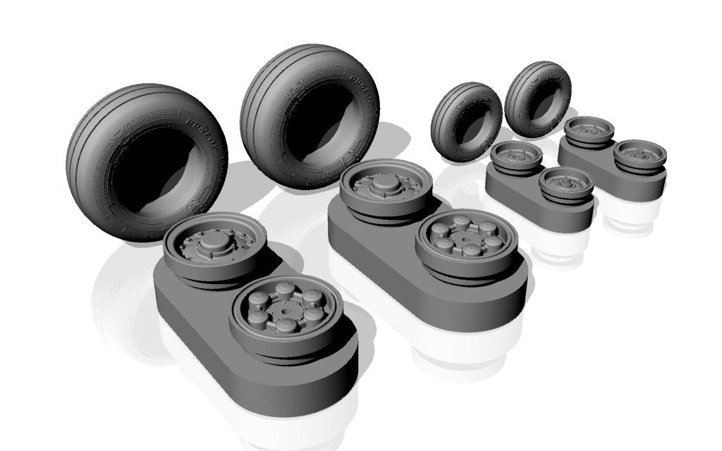 Armory Models AW48501a Panavia Tornado wheels, w/ tyres type “a” (DL) 1/48 – zdjęcie 2