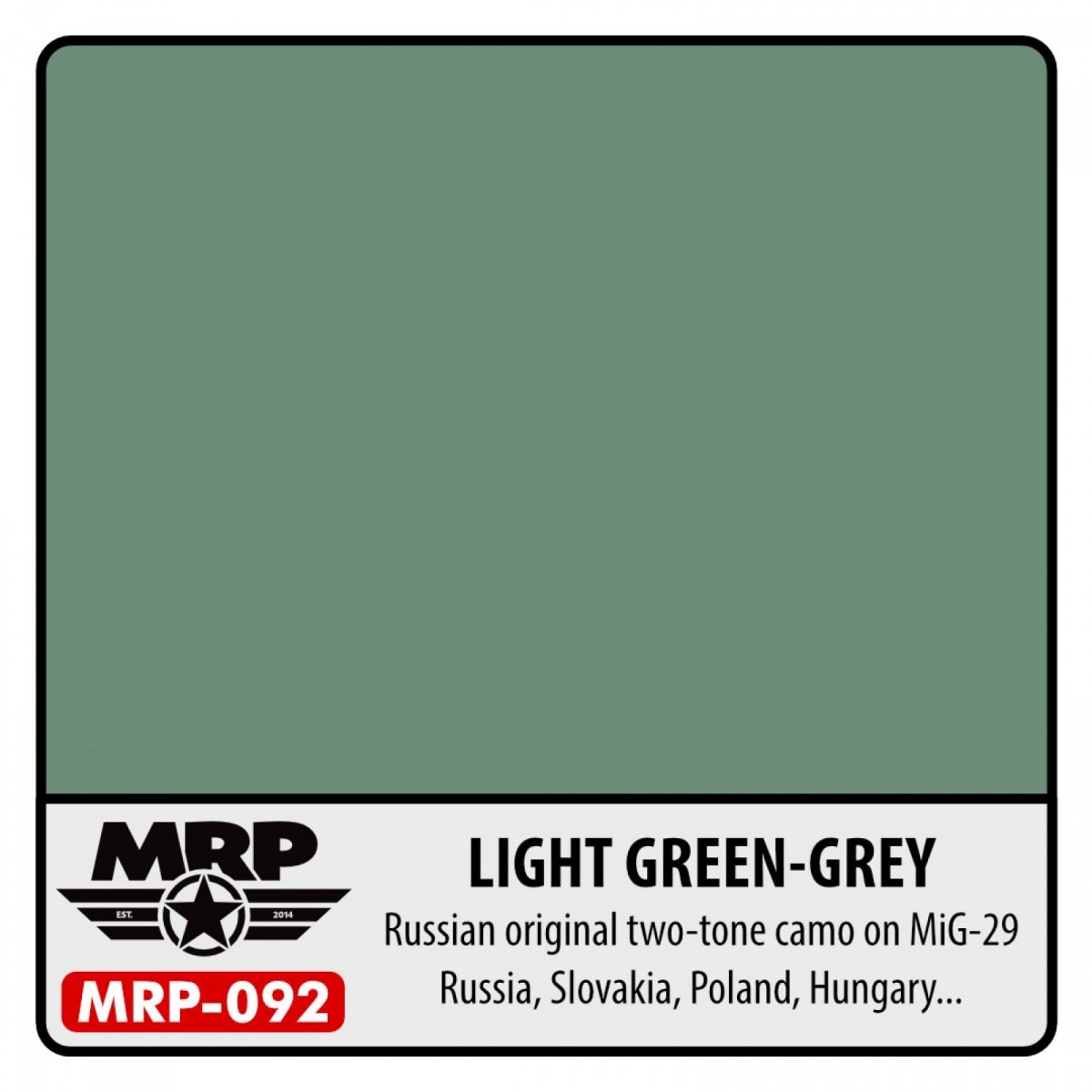 MR. Paint MRP-092 LIGHT GREEN GRAY Russian two-tone camo MIG-29 30ml