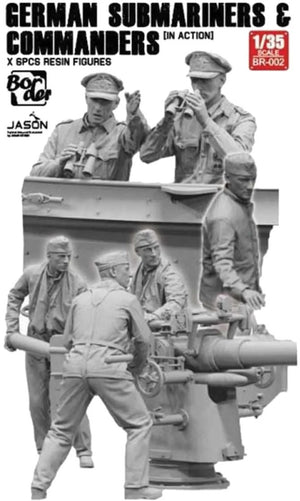 Border Model BR-002 German Submariners &amp;amp; Commanders (in action) resin figures 6 Pcs. 1/35