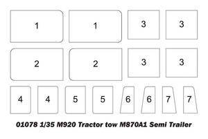 Trumpeter 01078 M920 Tractor tow with M870A1 semitrailer 1/35 – image 11
