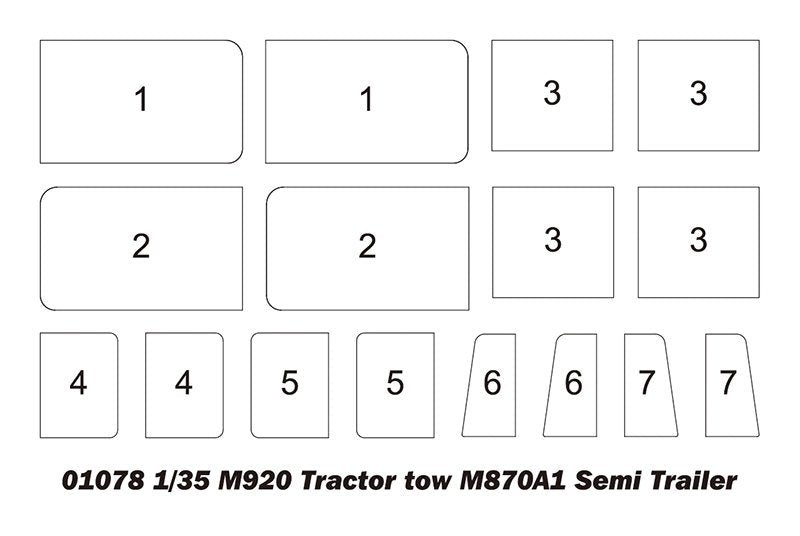 Trumpeter 01078 M920 Tractor tow with M870A1 semitrailer 1/35 – image 11
